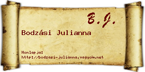 Bodzási Julianna névjegykártya