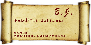 Bodzási Julianna névjegykártya