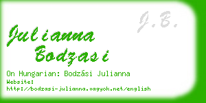 julianna bodzasi business card